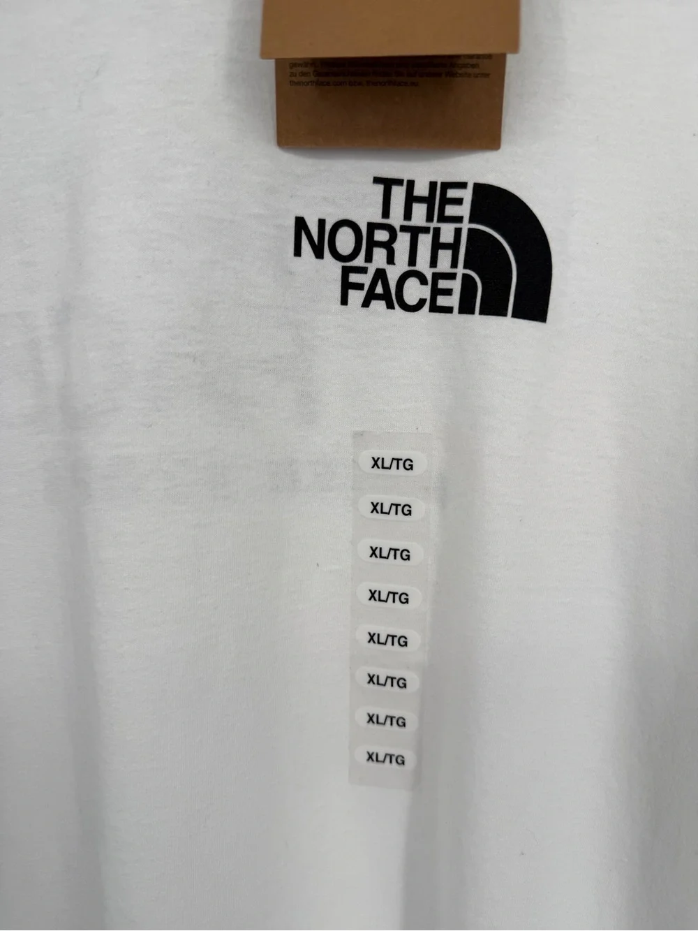 The North Face Men’s White Logo Short Sleeve Tee